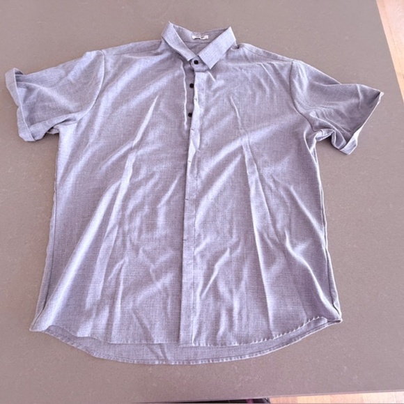 Men's Shirts Short Sleeve Casual Button Down Shirt Linen Blend XXL fits like XL - Picture 1 of 8